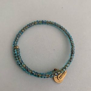 Alex and ani blue bead bracelet
